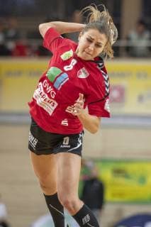 Emilia Galinska (SV Union Halle) im Viertelfinale SV Union Halle-Neustadt (Wildcats) vs. Bayer 04 Leverkusen Handball DHB Pokal - Saison 2018 2019 Copyright: xVIADATAx xHolgerxJohnx Halle Saale Sachsen-Anhalt Deutschland