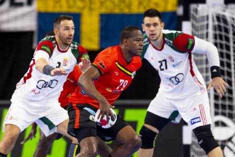 Handball WM, Ungarn - Angola 190113 Edvaldo Ferreira of Angola during the IHF World Handball Championship match between Hungary and Angola on January 13, 2019 in Copenhagen. Photo: Ludvig Thunman BILDBYRN kod LT 35576 Copyright: LUDVIGxTHUNMAN BB190113LT011