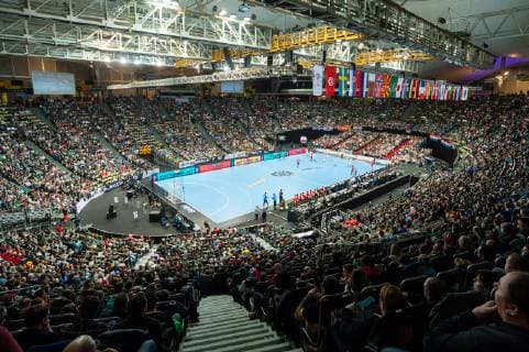 Handball WM, 2019, Vorrunde, Gruppe B, München, Olympiahalle, Begegnung Kroatien - Japan, im Bild: Stadion, Fans, @Martin Hangen hangenfoto