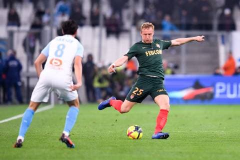 25 KAMIL GLIK (MONA) FOOTBALL : Marseille vs Monaco - Ligue 1 Conforama - 13 01 2019 FEP Panoramic 