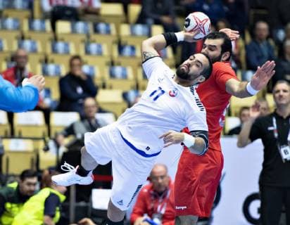 Esteban Salinas of Chile during the men s IHF Handball World Championship WM Weltmeisterschaft Group C match between Tunisia and Chile in Herning, Denmark, on Monday, Jan 14, 2019.. , Herning Jylland Copyright: HenningxBagger HenningxBaggerx COP109 spdk20190114-164440-L