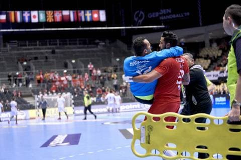 IHF Men s World Championship WM Weltmeisterschaft 2019 Group C handball match. during the men s IHF Handball World Championship Group C match 31 between Tunisia and Chile at the Jyske Bank Boxen arena in Herning Denmark on Monday January 14, 2019. Denmark 