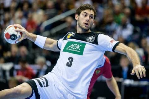 Deutschland vs Russland, Handball Weltmeisterschaft 2019, 14.01.2019 Uwe Gensheimer (GER 3) beim Spiel zwischen Russland und Deutschland bei der Handball Weltmeisterschaft in Berlin am 14.01.2019, , Berlin BER Germany Mercedes-Benz-Arena