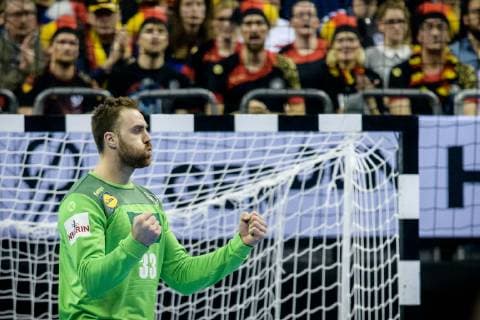 Deutschland vs Russland, Handball Weltmeisterschaft 2019, 14.01.2019 Torwart Andreas Wolff (GER 33) beim Spiel zwischen Russland und Deutschland bei der Handball Weltmeisterschaft in Berlin am 14.01.2019, , Berlin BER Germany Mercedes-Benz-Arena