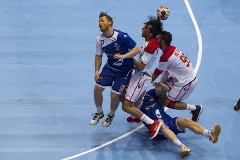 Handball WM 19, Vorrunde, Gruppe B, Begegnung: Island - Bahrain Olympiahalle Muenchen. 14.01.2019 Im Bild: i17Arnor Gunnarsson Â