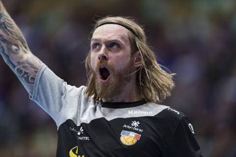 Sport Bilder des Tages Handball WM 19, Vorrunde, Gruppe B, Begegnung: Island - Bahrain Olympiahalle Muenchen. 14.01.2019 Im Bild: i01Björgvin Gustavsson Â