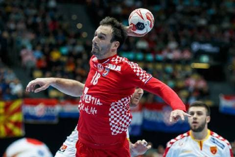 Muenchen, Deutschland, 14.01.2019, IHF Handball WM 2019, Gruppe B, Kroatien - Mazedonien, Igor Karacic (CRO) in Aktion ( DeFodi048