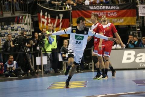 GERv IHF Handball WM Deutschland (GER) vs Russland (RUS) 14.01.2019, Mercedes Benz Arena, Berlin, GER, Deutschland vs Russland, im Bild Patrick Groetzki (GER 24)