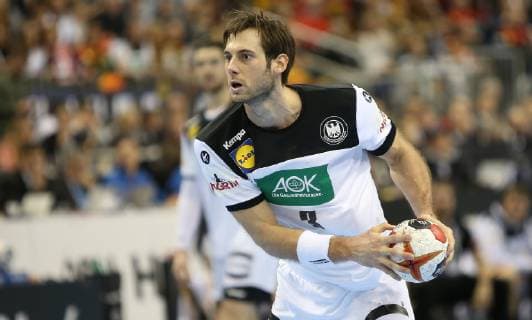 Uwe Gensheimer (Deutschland) beim Spiel Russland gegen Deutschland der Handball- WM 2019 der Maenner am 14.01.2019 in der Mercedes-Benz Arena in Berlin Handball - WM 2019 - Gruppe A - Deutschland - Russland