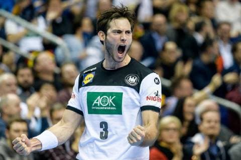 Deutschland vs Russland, Handball Weltmeisterschaft 2019, 14.01.2019 Uwe Gensheimer (GER 3) beim Spiel zwischen Russland und Deutschland bei der Handball Weltmeisterschaft in Berlin am 14.01.2019, , Berlin BER Germany Mercedes-Benz-Arena