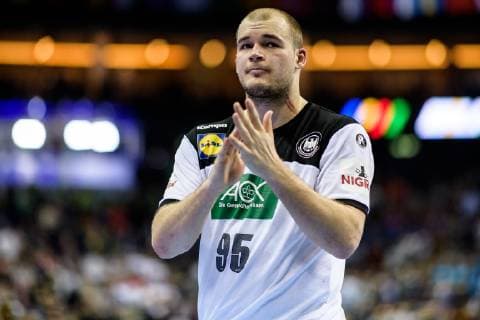 Deutschland vs Russland, Handball Weltmeisterschaft 2019, 14.01.2019 Paul Drux (GER 95) beim Spiel zwischen Russland und Deutschland bei der Handball Weltmeisterschaft in Berlin am 14.01.2019, , Berlin BER Germany Mercedes-Benz-Arena