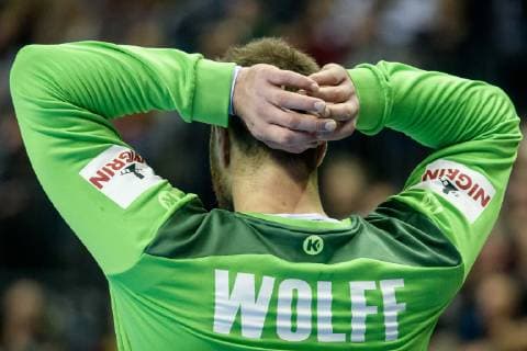 Deutschland vs Russland, Handball Weltmeisterschaft 2019, 14.01.2019 Torwart Andreas Wolff (GER 33) beim Spiel zwischen Russland und Deutschland bei der Handball Weltmeisterschaft in Berlin am 14.01.2019, , Berlin BER Germany Mercedes-Benz-Arena