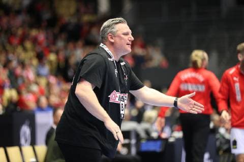 26th Mens Handball World Championship WM Weltmeisterschaft Daenemark vs Saudi-Arabien, 14.01.19 Nikolaj Jacobsen (Daenemark, Trainer) gestikuliert