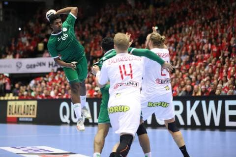 26th Mens Handball World Championship WM Weltmeisterschaft Daenemark vs Saudi-Arabien, 14.01.19 Khayri (Saudi-Arabien, 66) im Angriff