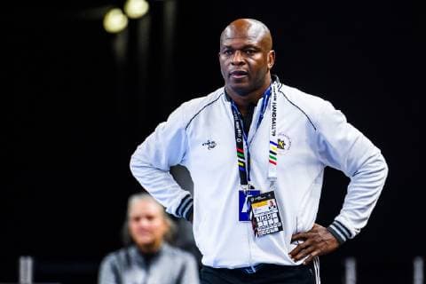 190114 Felipe Cruz, head coach of Angola during the IHF World Handball Championship match between Sweden and Angola on January 14, 2019 in Copenhagen. Photo: Ludvig Thunman BILDBYRN kod LT 35578 Copyright: LUDVIGxTHUNMAN BB190114LT013
