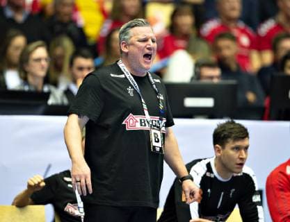 Coach Nikolaj Jacobsen of Denmark during the men s IHF Handball World Championship WM Weltmeisterschaft Group C match between Denmark and Saudi Arabia in Herning, Denmark, on Monday, Jan 14, 2019.. , Herning Jylland Denmark Copyright: HenningxBagger HenningxBaggerx COP101 spdk20190114-205609-L