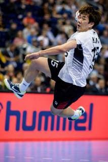 Frankreich vs Korea, Handball Weltmeisterschaft 2019, 14.01.2019 Dongmyung Kim (COR 15) beim Spiel zwischen Frankreich und Korea bei der Handball Weltmeisterschaft in Berlin am 14.01.2019, , Berlin BER Germany Mercedes-Benz-Arena