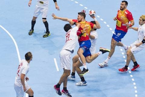 Handball WM 19, Vorrunde, Gruppe B, Begegnung: Spanien - Japan Olympiahalle Muenchen. 14.01.2019 Im Bild: s10Alex Dujshebaev Â