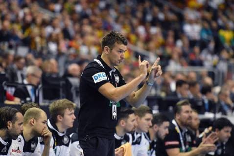 Christian Prokop (Trainer Deuztschland), am Spielfeldrand Russland-Deutschland Russia-Germany IHF Handball Weltmeisterschaft 2019, Hanball World Championship WM Weltmeisterschaft 2019, Herren, Männer, Maenner, men, Handball, Deutschland, Germany, Vorrunde, Gruppe A, group A Berlin, 14.1.2019