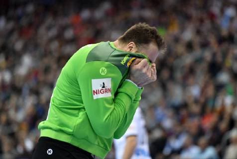 Andreas Wolff (TW Deutschland), enttäuscht Russland-Deutschland Russia-Germany IHF Handball Weltmeisterschaft 2019, Hanball World Championship WM Weltmeisterschaft 2019, Herren, Männer, Maenner, men, Handball, Deutschland, Germany, Vorrunde, Gruppe A, group A Berlin, 14.1.2019