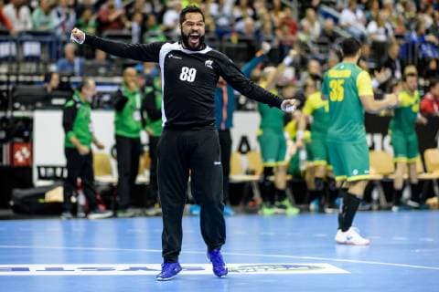 Russland vs Brasilien, Handball Weltmeisterschaft 2019, 15.01.2019 Cesar Algusto Almeida (BRA 89) beim Spiel zwischen Russland und Brasilien bei der Handball Weltmeisterschaft in Berlin am 15.01.2019, , Berlin BER Germany Mercedes-Benz-Arena