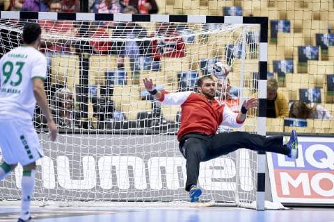 IHF Men s World Championship WM Weltmeisterschaft 2019 Group C handball match. Mohammad Alsalem (16) of Saudi Arabia during the men s IHF Handball World Championship Group C match 40 between Saudi Arabia and Tunisia at the Jyske Bank Boxen arena in Herning Denmark on Tuesday January 15, 2019. Denmark 