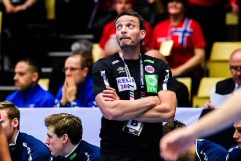 190115 Christian Berge, head coach of Norway, during the IHF World Handball Championship match between Norway and Chile on January 15, 2019 in Herning. Photo: Jon Olav Nesvold BILDBYRN kod JE 160402 Copyright: JONxOLAVxNESVOLD BB190115JE062