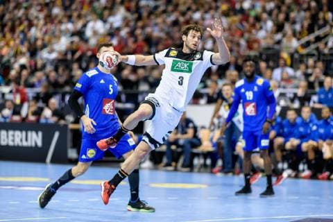 Deutschland vs Frankreich, Handball Weltmeisterschaft 2019, 15.01.2019 Uwe Gensheimer (GER 3) beim Spiel zwischen Deutschland und Frankreich bei der Handball Weltmeisterschaft in Berlin am 15.01.2019, , Berlin BER Germany Mercedes-Benz-Arena