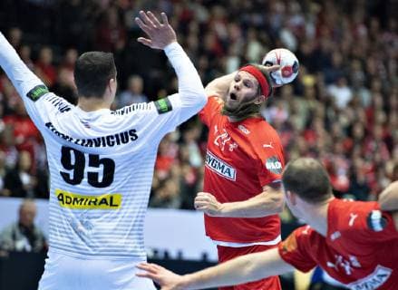 Mikkel Hansen of Denmark during the men s IHF Handball World Championship WM Weltmeisterschaft Group C match between Austria and Denmark in Herning, Denmark, on Tuesday, Jan 15, 2019.. , Herning Jylland Denmark Copyright: HenningxBagger HenningxBaggerx COP101 spdk20190115-212845-L
