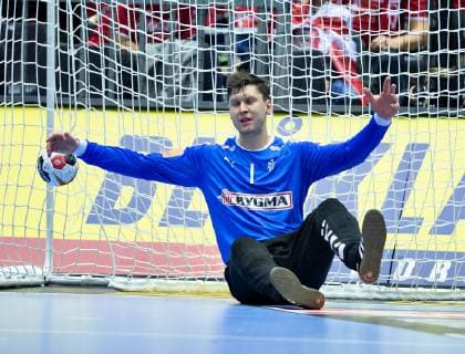 Goalkeeper Niklas Landin of Denmark during the men s IHF Handball World Championship WM Weltmeisterschaft Group C match between Austria and Denmark in Herning, Denmark, on Tuesday, Jan 15, 2019.. , Herning Jylland Denmark Copyright: HenningxBagger HenningxBaggerx COP101 spdk20190115-213127-L