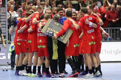 26th Mens Handball World Championship WM Weltmeisterschaft Oesterreich vs Daenemark, 15.01.19 Jubel nach Sieg