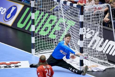 IHF Men s World Championship WM Weltmeisterschaft 2019 Group C handball match. Niklas Landin (1) of Denmark after the men s IHF Handball World Championship Group C match 42 between Austria and Denmark at the Jyske Bank Boxen arena in Herning Denmark on Tuesday January 15, 2019. Denmark 