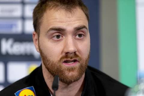 Torhueter Andreas Wolff (Nr. 33, Deutschland) waehrend der Pressekonferenz. Pressekonferenz des DHB, Handball, IHF Handball Weltmeisterschaft, 16.01.19 Berlin Berlin Germany Mercedes-Benz-Arena Copyright: xAgentur54Gradx xFelixxKoenigx
