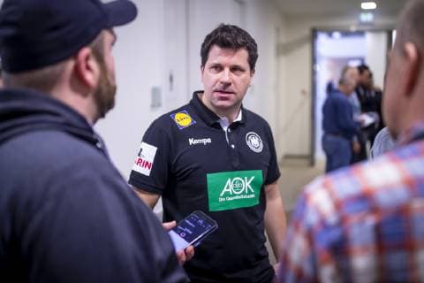 Co-Trainer Alexander Haase nach der Pressekonferenz. Pressekonferenz des DHB, Handball, IHF Handball Weltmeisterschaft, 16.01.19 Berlin Berlin Germany Mercedes-Benz-Arena Copyright: xAgentur54Gradx xFelixxKoenigx