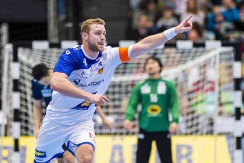 Handball WM, Japan - Island Muenchen, Deutschland 16. Januar 2019: WM 2019 Männer - Gruppe B - Japan vs. Island Aron Palmarsson (Island) Muenchen Olympiahalle Bayern Deutschland