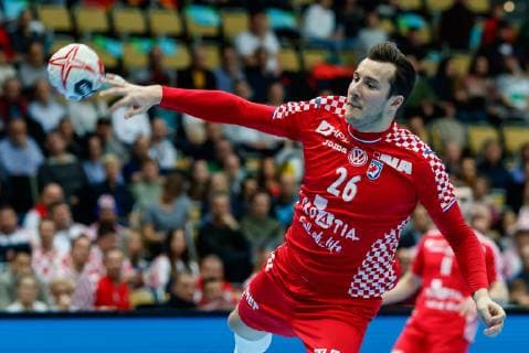 Handball WM, Kroatien - Bahrain Muenchen, Deutschland, 16.01.2019, IHF Handball WM 2019, Gruppe B, Kroatien - Bahrain, Manuel Strlek (CRO) in Aktion ( DeFodi048