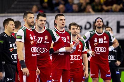 Handball WM, Ungarn - Ägypten 190116 Players of Hungary looks dejected after the IHF World Handball Championship match between Hungary and Egypt on January 16, 2019 in Copenhagen. Photo: Ludvig Thunman BILDBYRN kod LT 35579 Copyright: LUDVIGxTHUNMAN BB190116LT004