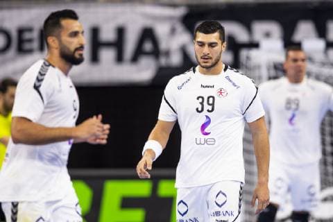 Handball WM, Ungarn - Ägypten 190116 Yehia Elderaa of Egypt looks dejected during the IHF World Handball Championship match between Hungary and Egypt on January 16, 2019 in Copenhagen. Photo: Ludvig Thunman BILDBYRN kod LT 35579 Copyright: LUDVIGxTHUNMAN BB190116LT006
