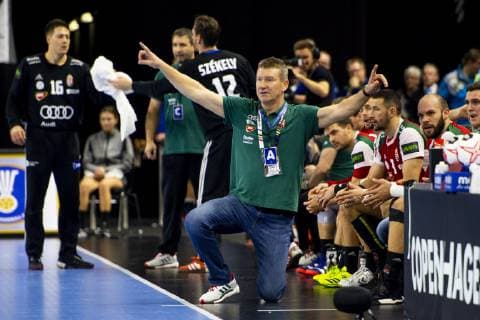 Handball WM, Ungarn - Ägypten 190116 Istvan Csoknyai, head coach of Hungary during the IHF World Handball Championship match between Hungary and Egypt on January 16, 2019 in Copenhagen. Photo: Ludvig Thunman BILDBYRN kod LT 35579 Copyright: LUDVIGxTHUNMAN BB190116LT015