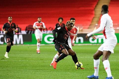 Fußball, AS Monaco - OGC Nizza 07 ALLAN SAINT MAXIMIN (NICE) FOOTBALL : Monaco vs Nice - Ligue 1 Conforama - 16 01 2019 FEP Panoramic 