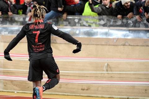 Fußball, AS Monaco - OGC Nizza 07 ALLAN SAINT MAXIMIN (NICE) - JOIE FOOTBALL : Monaco vs Nice - Ligue 1 Conforama - 16 01 2019 FEP Panoramic 