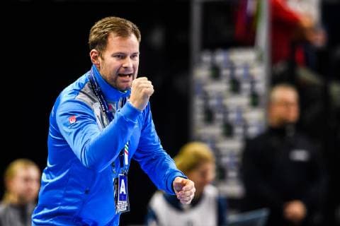 Handball WM, Katar - Schweden 190116 Kristjan Andresson, head coach of Sweden during the IHF World Handball Championship match between Qatar and Sweden on January 16, 2019 in Copenhagen. Photo: Ludvig Thunman BILDBYRN kod LT 35580 Copyright: LUDVIGxTHUNMAN BB190116LT025