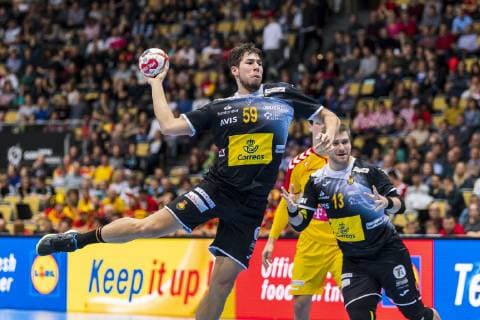 Muenchen, Deutschland 16. Januar 2019: WM 2019 Männer - Gruppe B - Mazedonien vs. Spanien Daniel Dujshebaev (Spanien) Muenchen Olympiahalle Bayern Deutschland