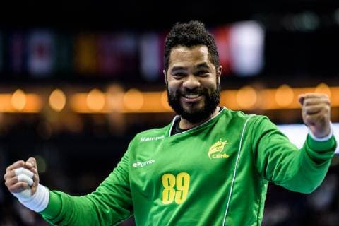 Brasilien vs Korea, Handball Weltmeisterschaft 2019, 17.01.2019 Cesar Algusto Almeida (BRA 89) beim Spiel zwischen Brasilien und Korea bei der Handball Weltmeisterschaft in Berlin am 17.01.2019, , Berlin BER Germany Mercedes-Benz-Arena