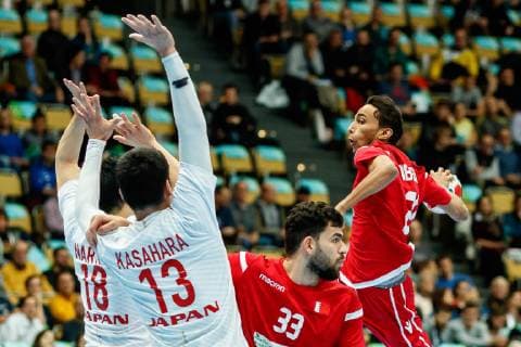 Handball WM, Bahrain - Japan Muenchen, Deutschland, 17.01.2019, IHF Handball WM 2019, Gruppe B, Bahrain - Japan, Bilal Basham (BHR) in Aktion ( DeFodi048