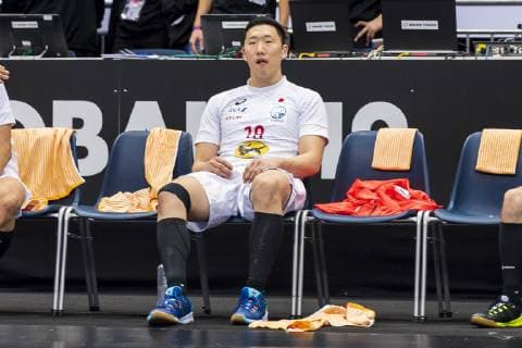 Handball WM, Bahrain - Japan Muenchen, Deutschland 17. Januar 2019: WM 2019 Männer - Gruppe B - Bahrain vs. Japan Kohei Narita (Japan) unzufrieden enttäuscht enttaeuscht niedergeschlagen frustriert, Muenchen Olympiahalle Bayern Deutschland