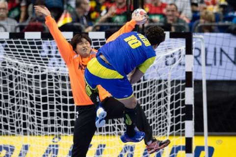 Handball-WM Brasilien - Korea am 17.01.2019 in der Mercedes-Benz Arena in Berlin Jose TOLEDO ( Brasilien )