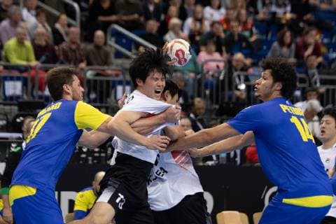 Handball-WM Brasilien - Korea am 17.01.2019 in der Mercedes-Benz Arena in Berlin Dongkwang PARK ( Korea )