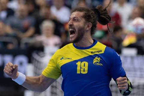 Handball-WM Brasilien - Korea am 17.01.2019 in der Mercedes-Benz Arena in Berlin Fabio CHIUFFA ( Brasilien )