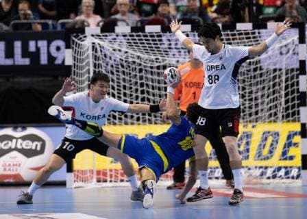 Handball-WM Brasilien - Korea am 17.01.2019 in der Mercedes-Benz Arena in Berlin Jose TOLEDO ( Brasilien )